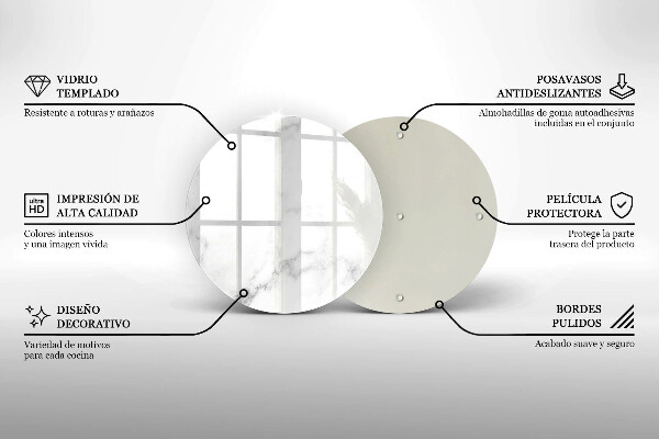 De vidrio templado Mármol moderno