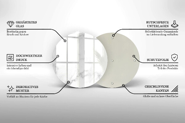 De vidrio templado Mármol moderno