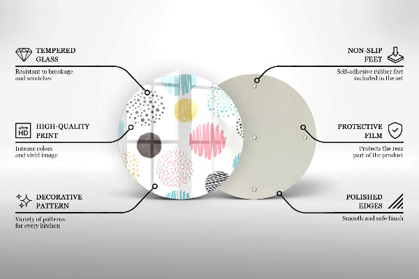 De vidrio templado Formas pintadas