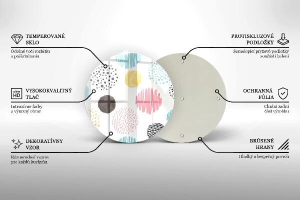 De vidrio templado Formas pintadas