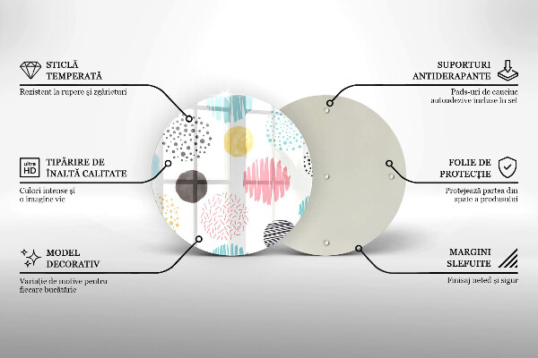 De vidrio templado Formas pintadas