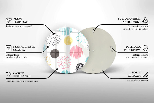 De vidrio templado Formas pintadas