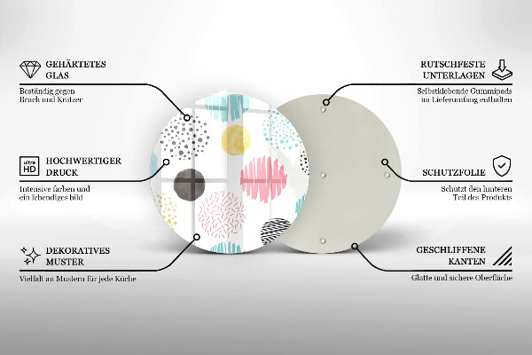 De vidrio templado Formas pintadas