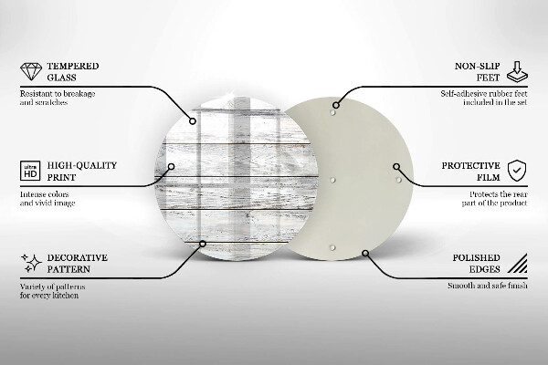 De vidrio templado Tableros de madera brillantes