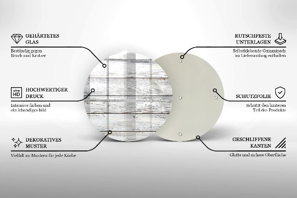 De vidrio templado Tableros de madera brillantes