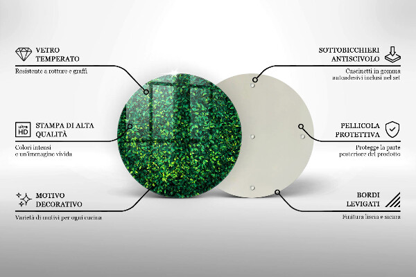 De vidrio templado Planta con hojas pequeñas