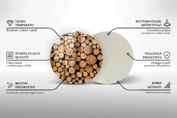 De vidrio templado Troncos de árboles