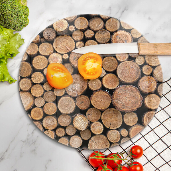 De vidrio templado Troncos de árboles