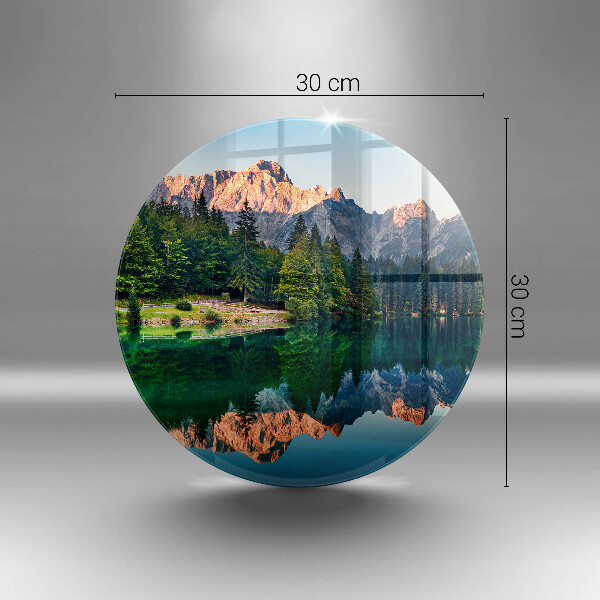 De vidrio templado Bosque y lago de montaña