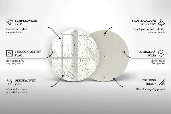 De vidrio templado Diseño de arte lineal