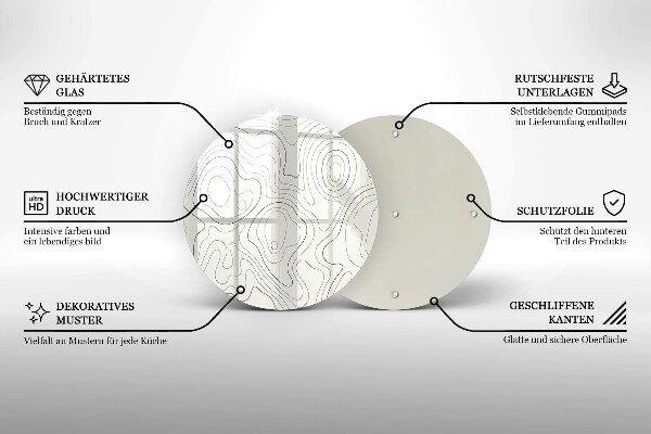 De vidrio templado Diseño de arte lineal