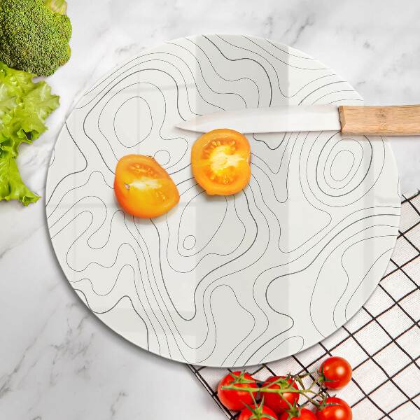 De vidrio templado Diseño de arte lineal