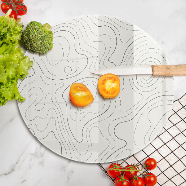 De vidrio templado Diseño de arte lineal