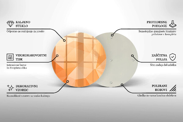 De vidrio templado Fondo geométrico