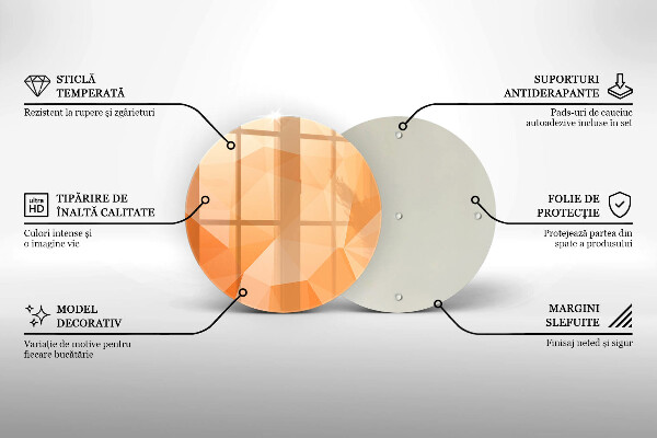 De vidrio templado Fondo geométrico