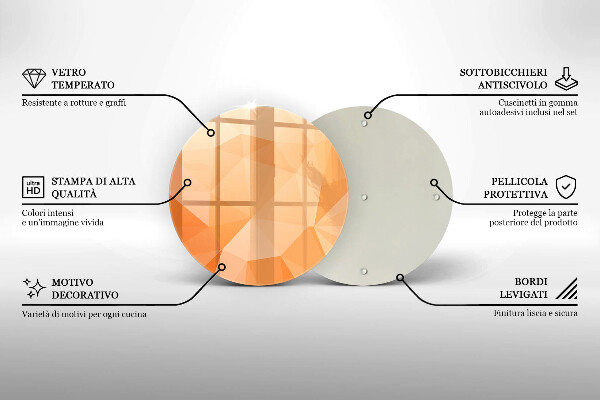 De vidrio templado Fondo geométrico