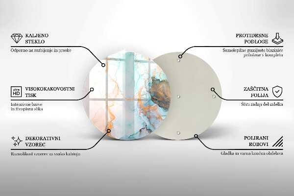 De vidrio templado Abstracción de mármol