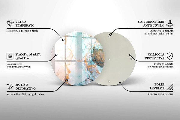 De vidrio templado Abstracción de mármol