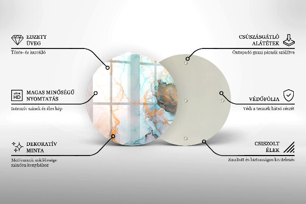 De vidrio templado Abstracción de mármol