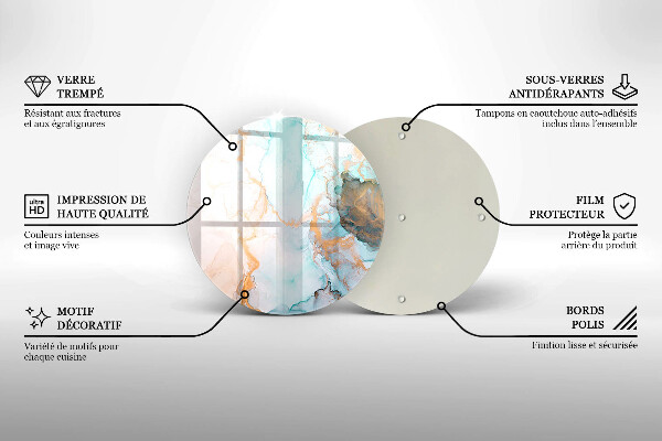 De vidrio templado Abstracción de mármol
