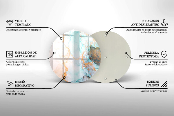 De vidrio templado Abstracción de mármol