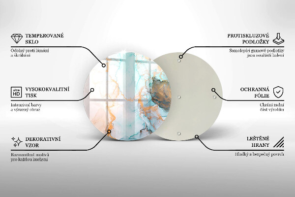 De vidrio templado Abstracción de mármol