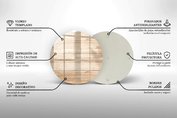 De vidrio templado Tablones de madera