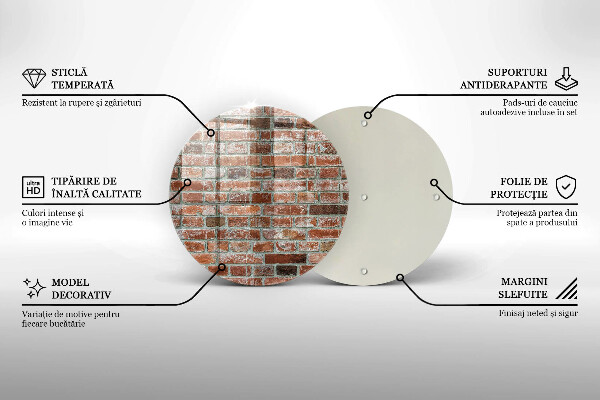 De vidrio templado Antiguo muro de ladrillo