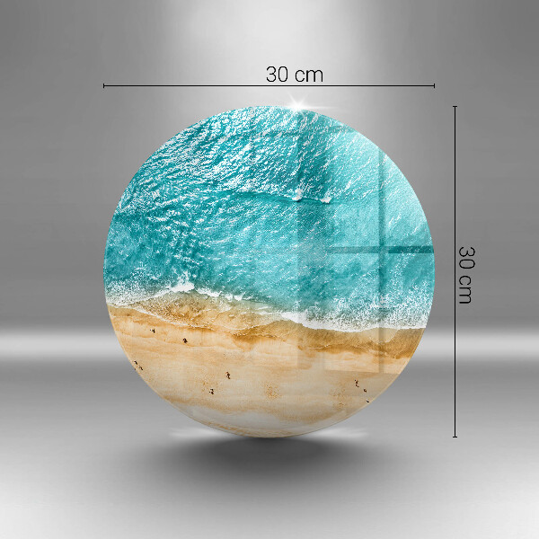 De vidrio templado Orilla de la playa y mar