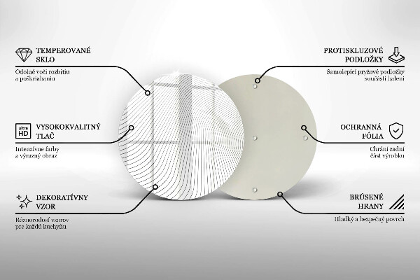 De vidrio templado Patrón de líneas modernas