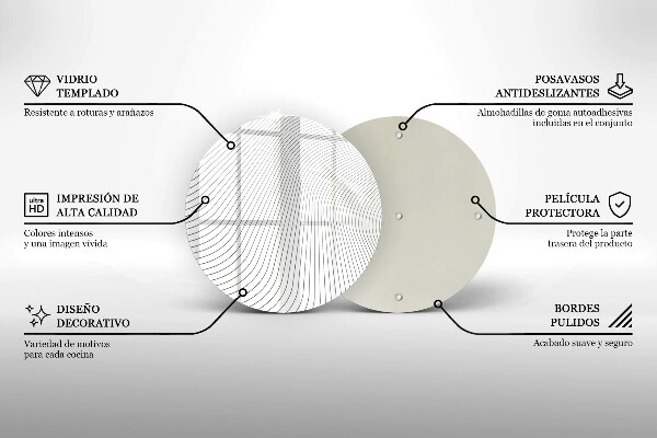 De vidrio templado Patrón de líneas modernas