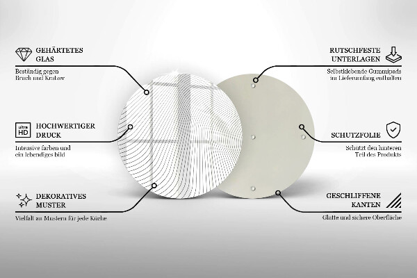 De vidrio templado Patrón de líneas modernas