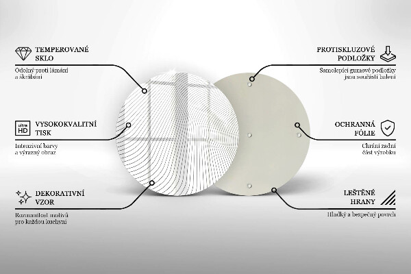 De vidrio templado Patrón de líneas modernas