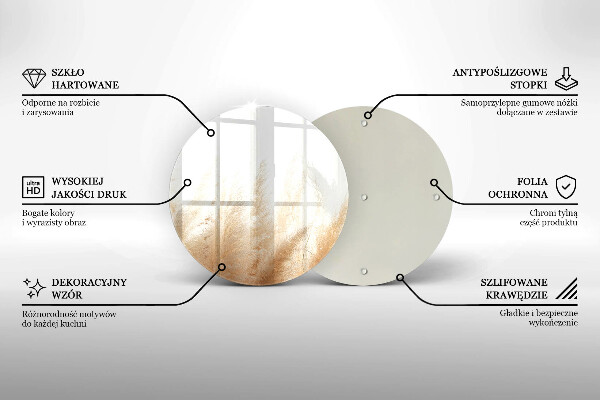 De vidrio templado Hierba de la pampa