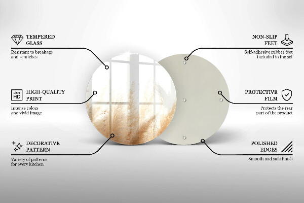 De vidrio templado Hierba de la pampa