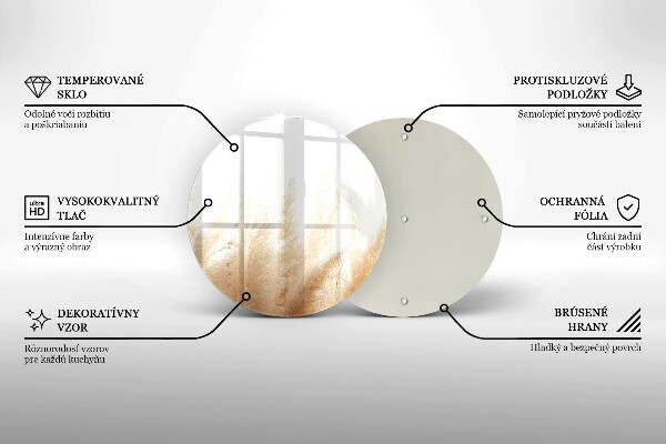 De vidrio templado Hierba de la pampa