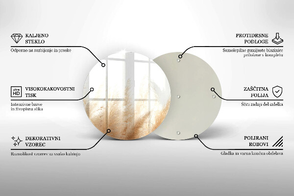 De vidrio templado Hierba de la pampa