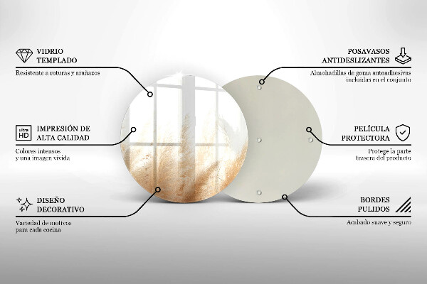 De vidrio templado Hierba de la pampa