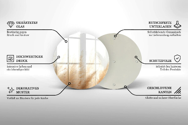 De vidrio templado Hierba de la pampa