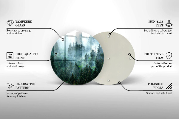 De vidrio templado Bosque en la niebla