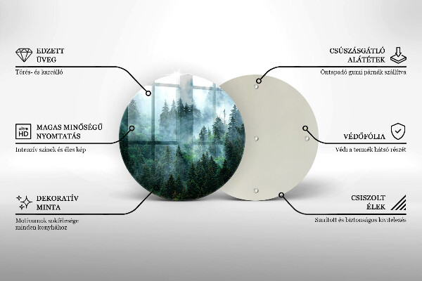De vidrio templado Bosque en la niebla