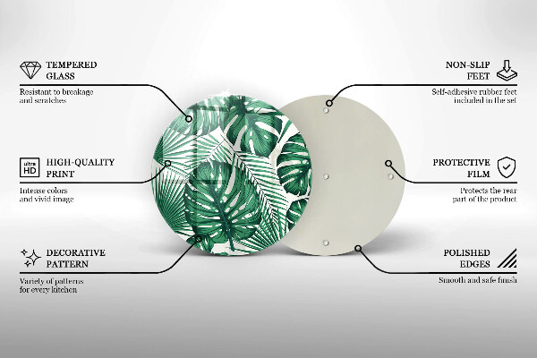 De vidrio templado Hojas de monstera