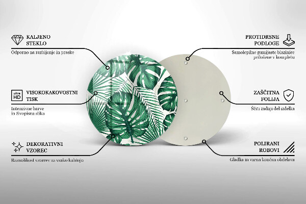 De vidrio templado Hojas de monstera