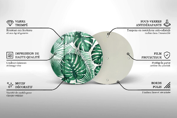 De vidrio templado Hojas de monstera