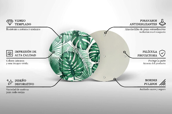 De vidrio templado Hojas de monstera