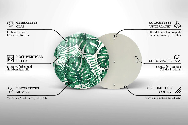 De vidrio templado Hojas de monstera