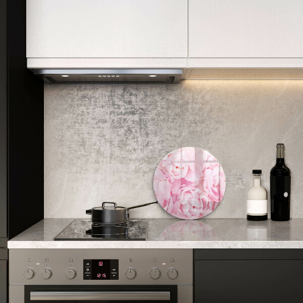 De vidrio templado Peonías delicadas