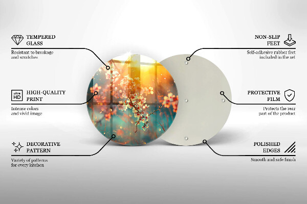 De vidrio templado La manzana florece al sol