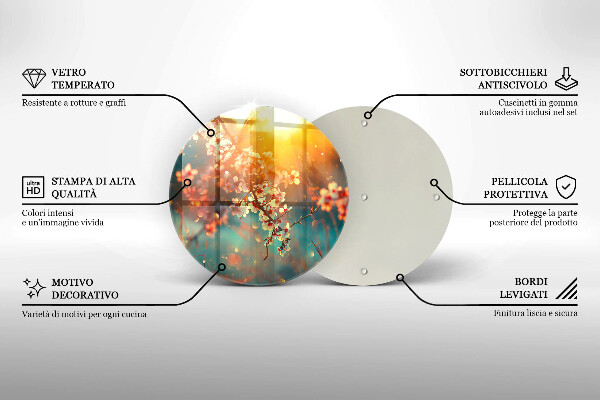 De vidrio templado La manzana florece al sol
