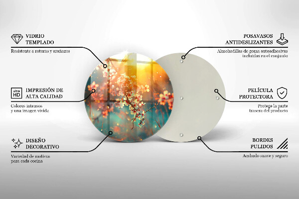 De vidrio templado La manzana florece al sol